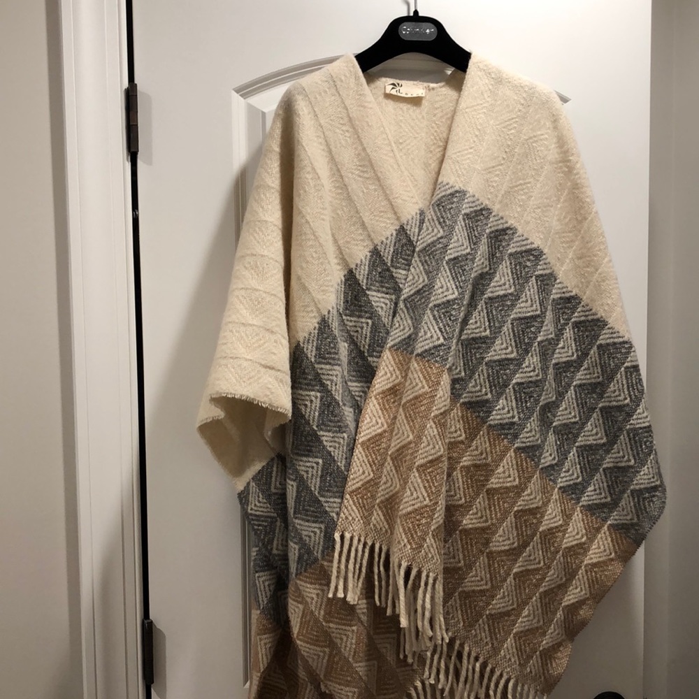 Calypso st Barth wool bohemian poncho sweater